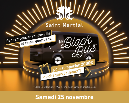 Le black bus de Saint-Martial ! Remportez jusqu'à 2000€ de chèques cadeaux !